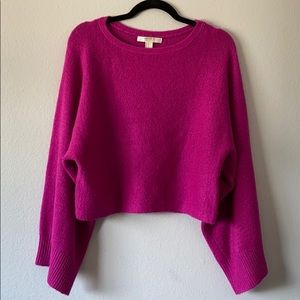 SM | magenta sweater crop top